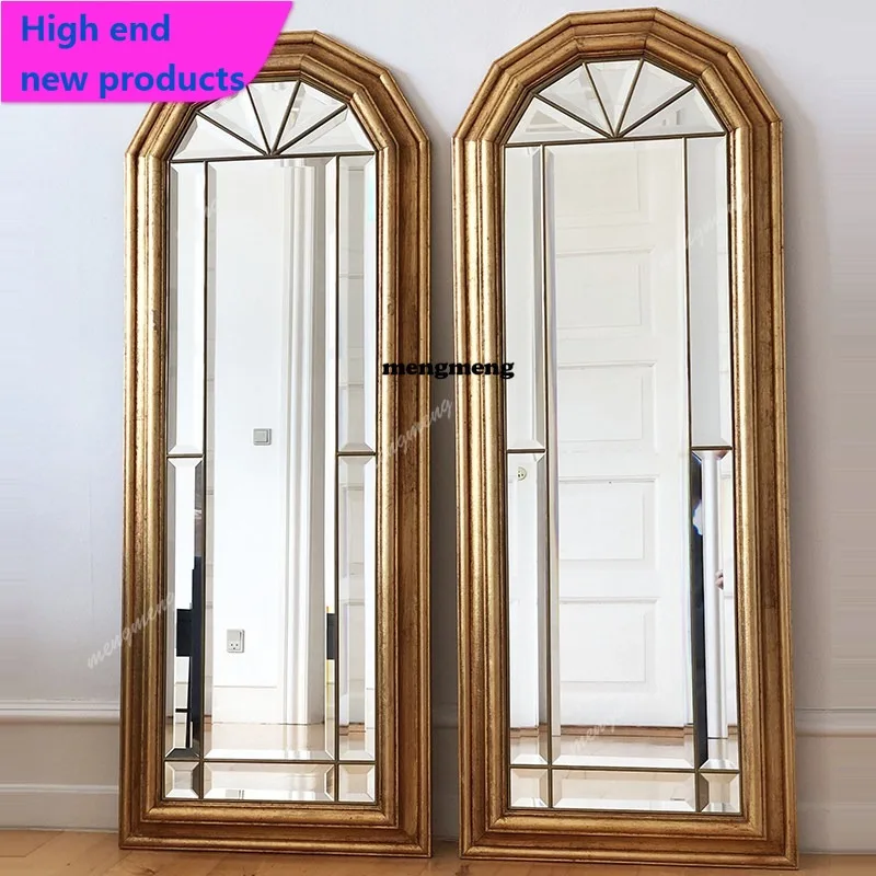 A68Custom French window dressing floor mirror vintage full length mirror wooden fitting mirror