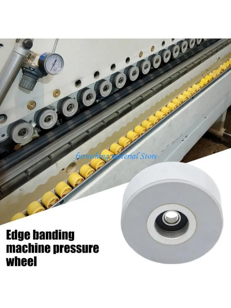 Y5GD Rubber Press Wheel Bander Repair, Bearing-Ready Pressure Roller Replacement for Woodworking Use Maintenance