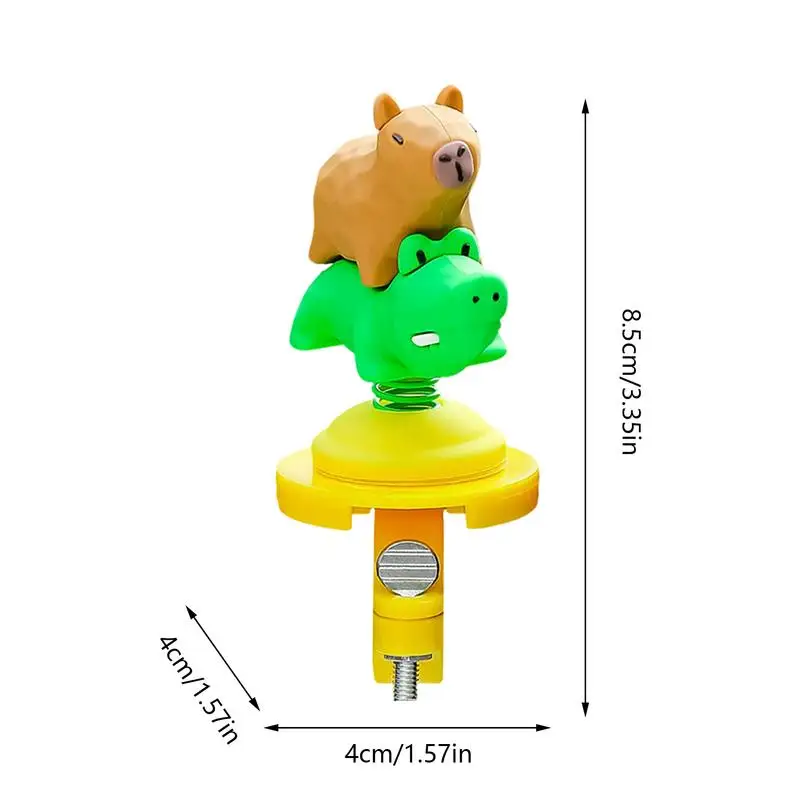 Capybara Car Decor Creative Spring Capybara Shaking Head Dashboard Figurine Cute Creative Spring Capybara Handlebar Figurine  ﻿