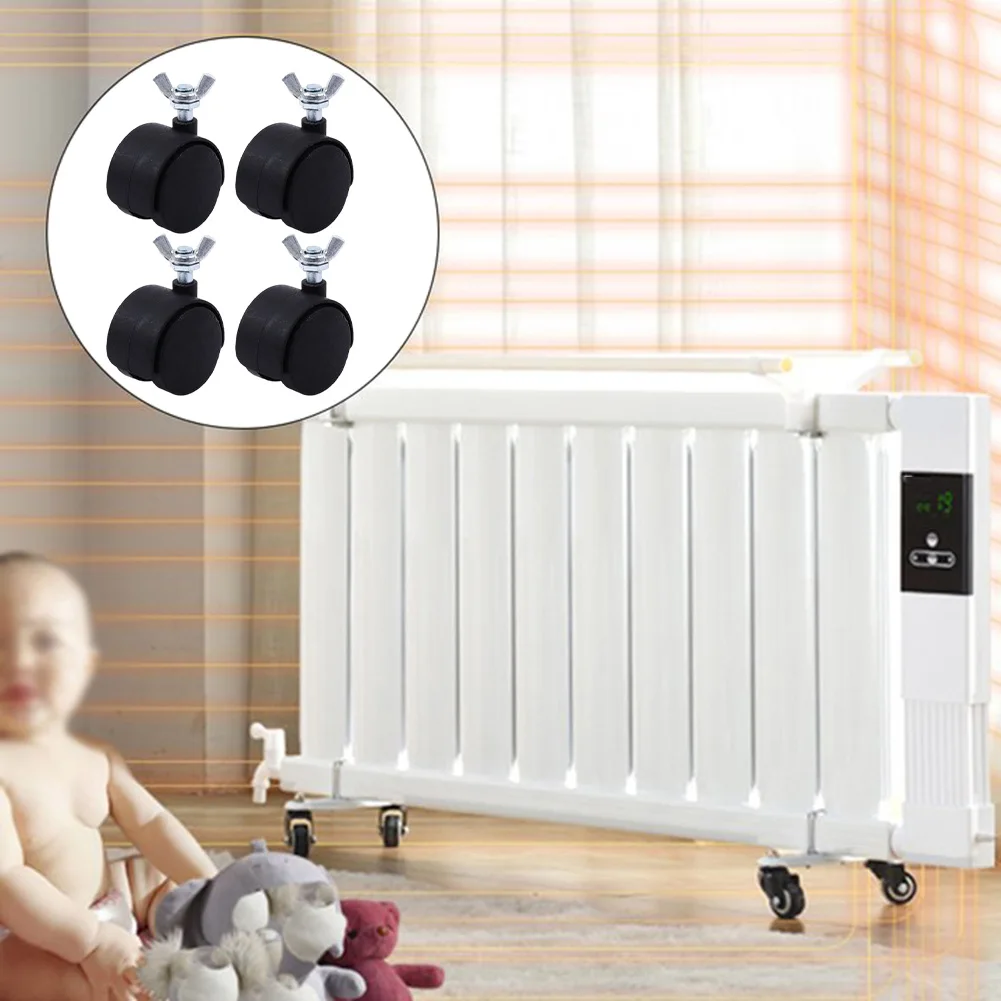 Easy Install Heater Wheels Furniture Accessory Heater Mobility Solutions Omnidirectional Casters PU Wheel Construction
