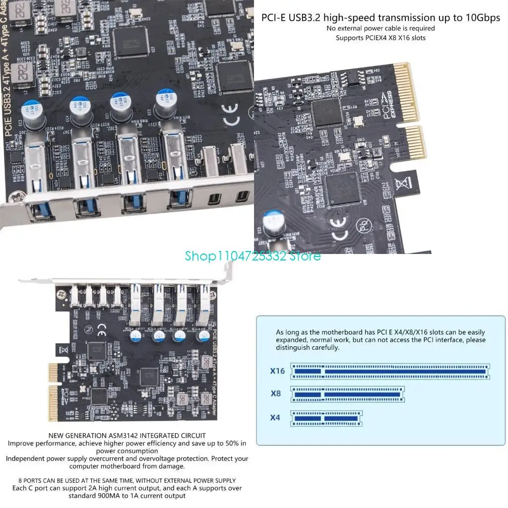 

P5EA Desktop PC Card Card USB3.2 Расширение карта для улучшения передачи данных