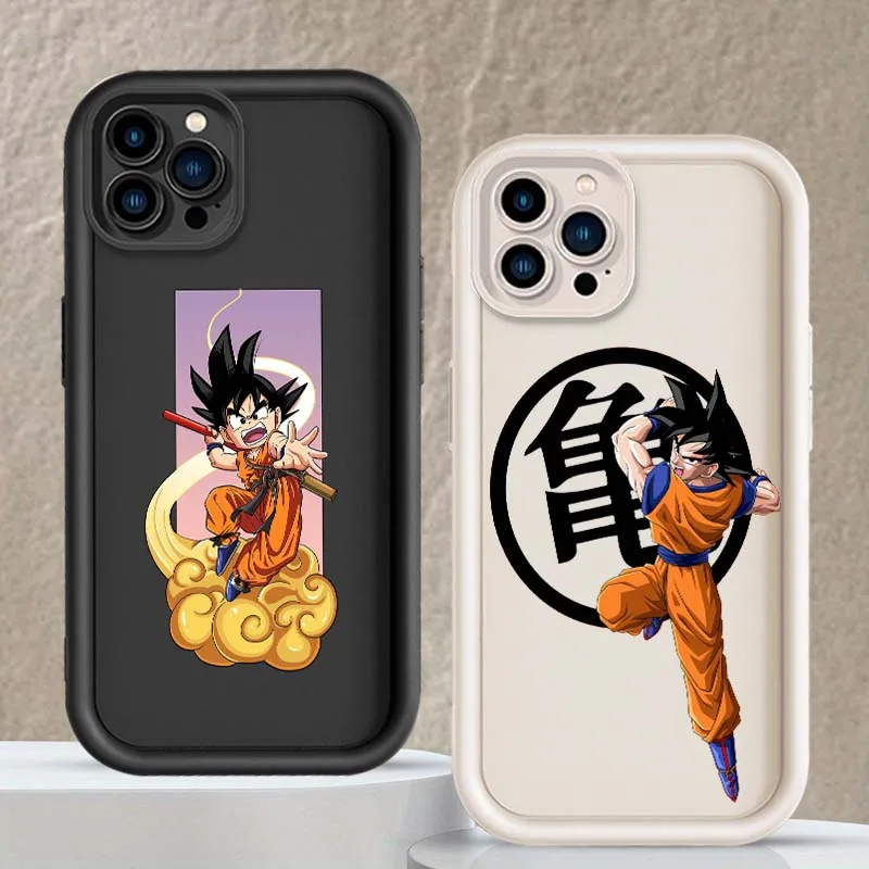 Casing Handphone Kartun Lucu D-Dragon Balls Goku Untuk Apple iPhone 17 16 15 14 13 12 11 Plus Pro Max Eye Ladder
