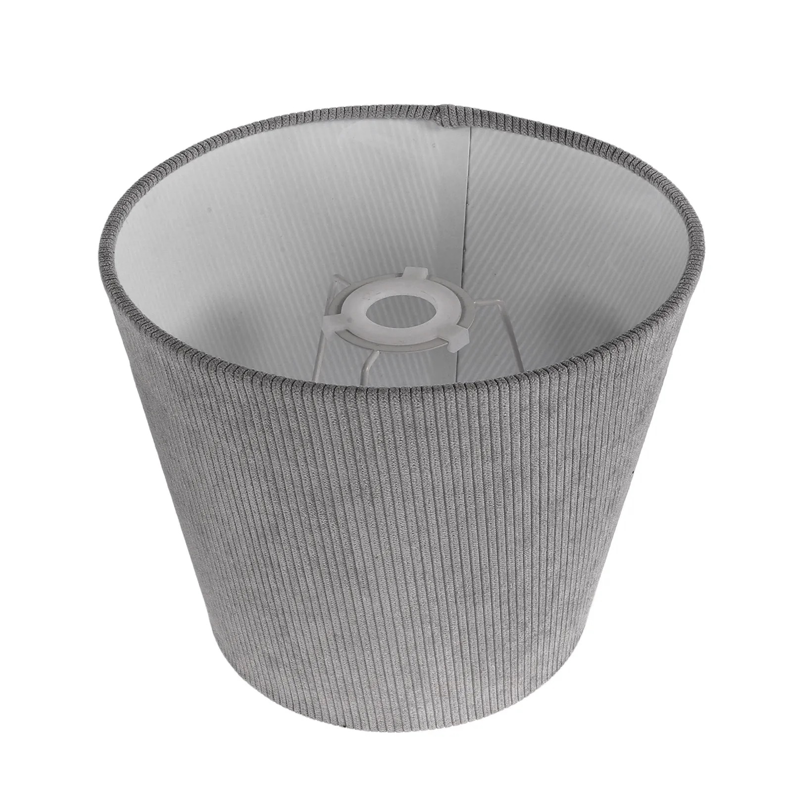 Fabric Lampshade Modern Drum Table Lamp Cover Grey for Bedroom Living Room Study Night Light Replacement 7.1 Upper 9.1 Bottom