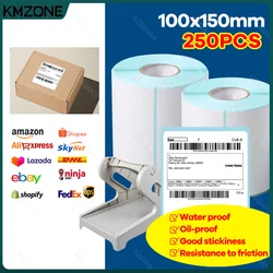 4inch * 6inch Thermal Labels Paper Holder Stickers Barcode Shipping Label Paper Roll White 100*100*500 or 100*150*250 or 100*150