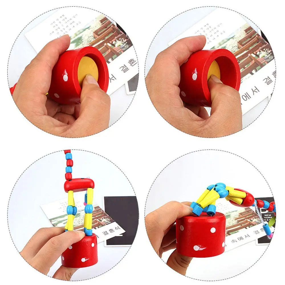Early Push Baby Funny Swing Puzzles  Wood Decoration Party Cute Animal Wooden Colorful Rocking Dancing Giraffe  Giraffe