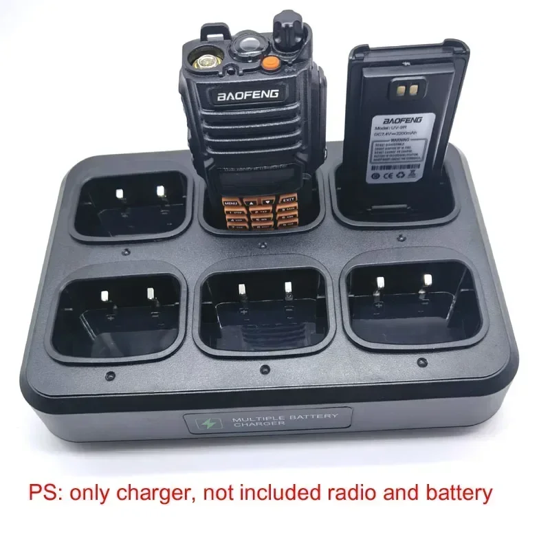 

Multifunctional 6-Way Rapid Charger Adapter For BaoFeng BF-9700 UV-9R Plus A58 R760 UV-XR UV9R GT-3WP UV-5S GT-3WP RT6 Radio