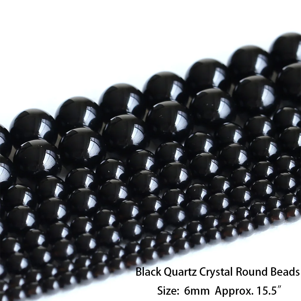 Veemak Natural Celestite Black Quartz Crystal Tektite Phlogopite Biotite Astrophyllite Shungite Indigo Gabro Azurite Round Beads