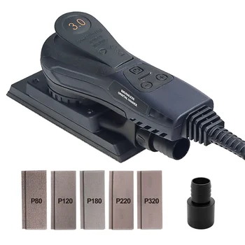 전기 편심 샌딩기, 목재 연삭 자동차 연마 기계, 350W, 6 속도 조정 사각형, 70x197mm, 신제품 광택기 디월트 샌딩기 연마기 무선광택기 전동공구 폴리셔 공구 무선 광택기 텀블러