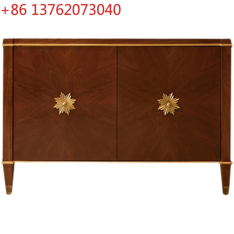 

American light luxury solid wood porch cabinet, parquet entry shoe cabinet integrated storage and dining side cabinet