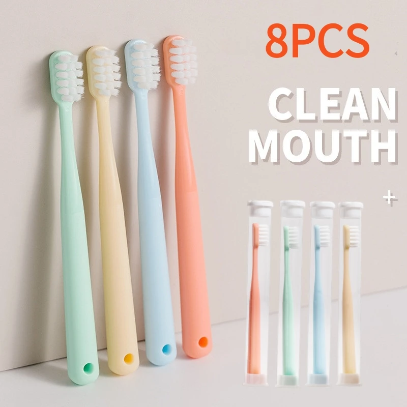 

4-8pcs Extra Soft Toothbrush Children Toothbrushes Small Head Soft Bristle Kids Teeth Brush Trave Portable Oral Care Tool