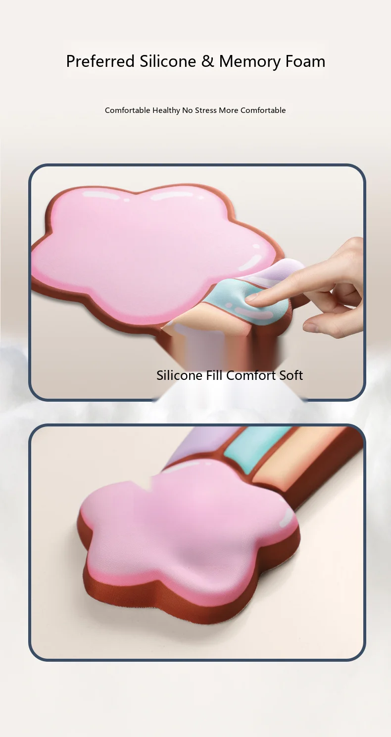 Mauspad mit Sternenmuster und Handgelenkauflage, ergonomische Schreibtischunterlage für Büro und Gaming, 4 Sternendesigns mit Farbverlaufsoptionen – Detail 3