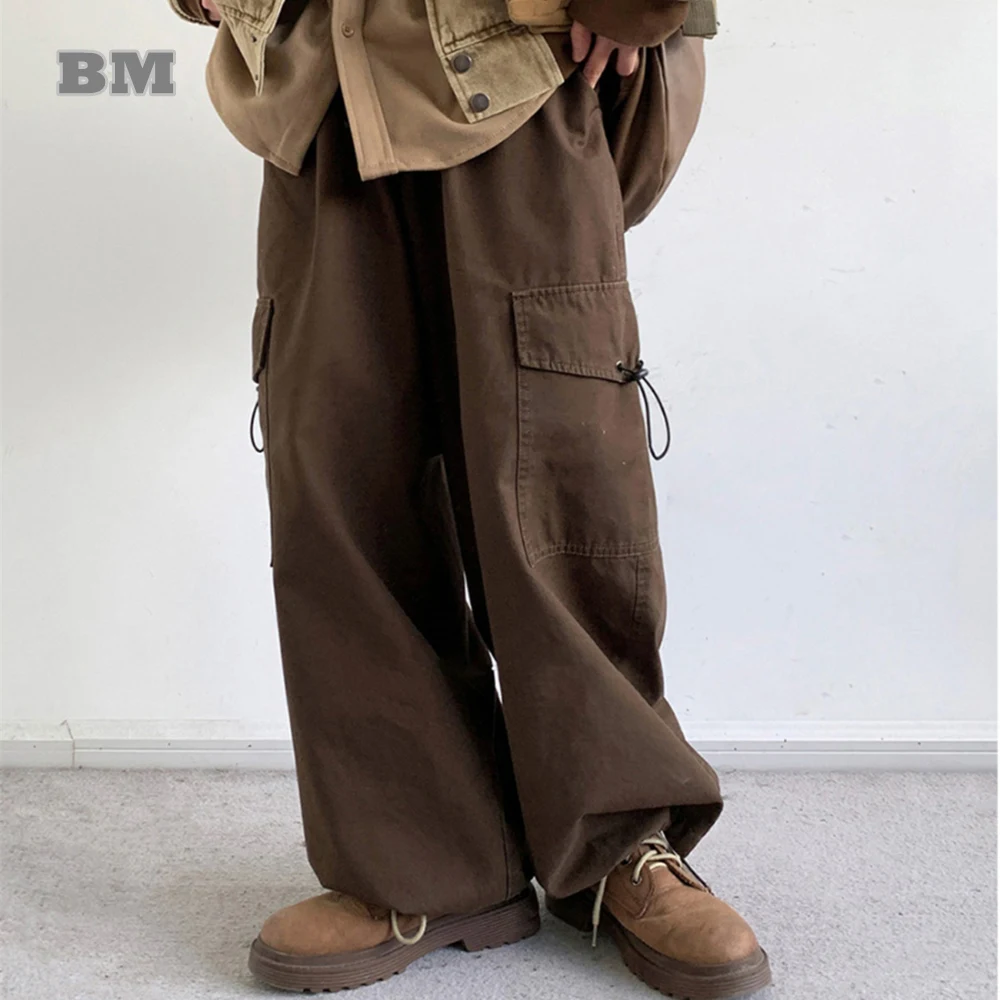 Korean Streetwear High Quality Baggy Pants For Men Women Loose Trend Hip Hop Trousers Harajuku Couple Oversize Cargo Pants