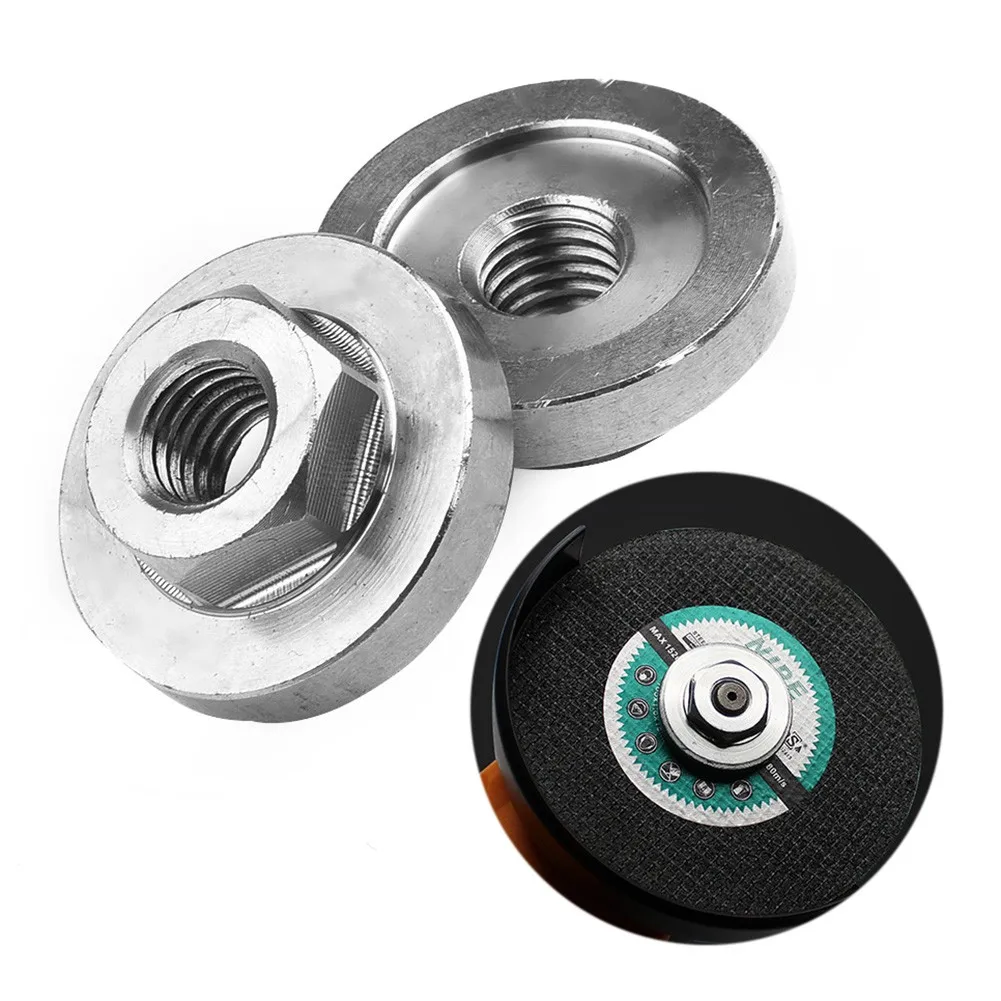 2 Pcs Pressure Plate Cover M10 Thread Hexagon Locking Nut Fitting Tools Flange Nuts For 100 Type Angle Grinder Parts