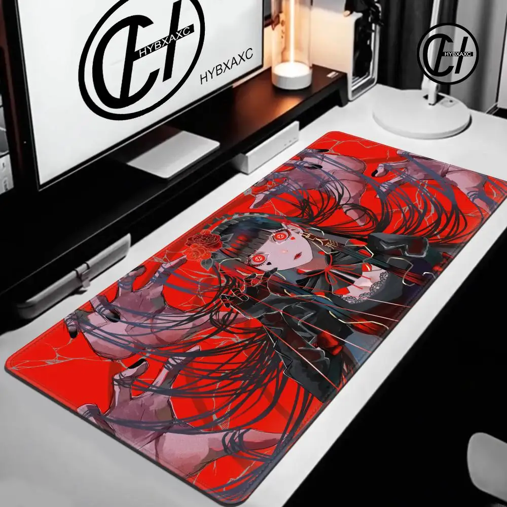 HYBXAXC Gothic Anime Girl Puppet Master Red Black Aesthetic Wall Decor Mouse Pad Desk Cute HD Desk Extended Gaming Keyboard Mats