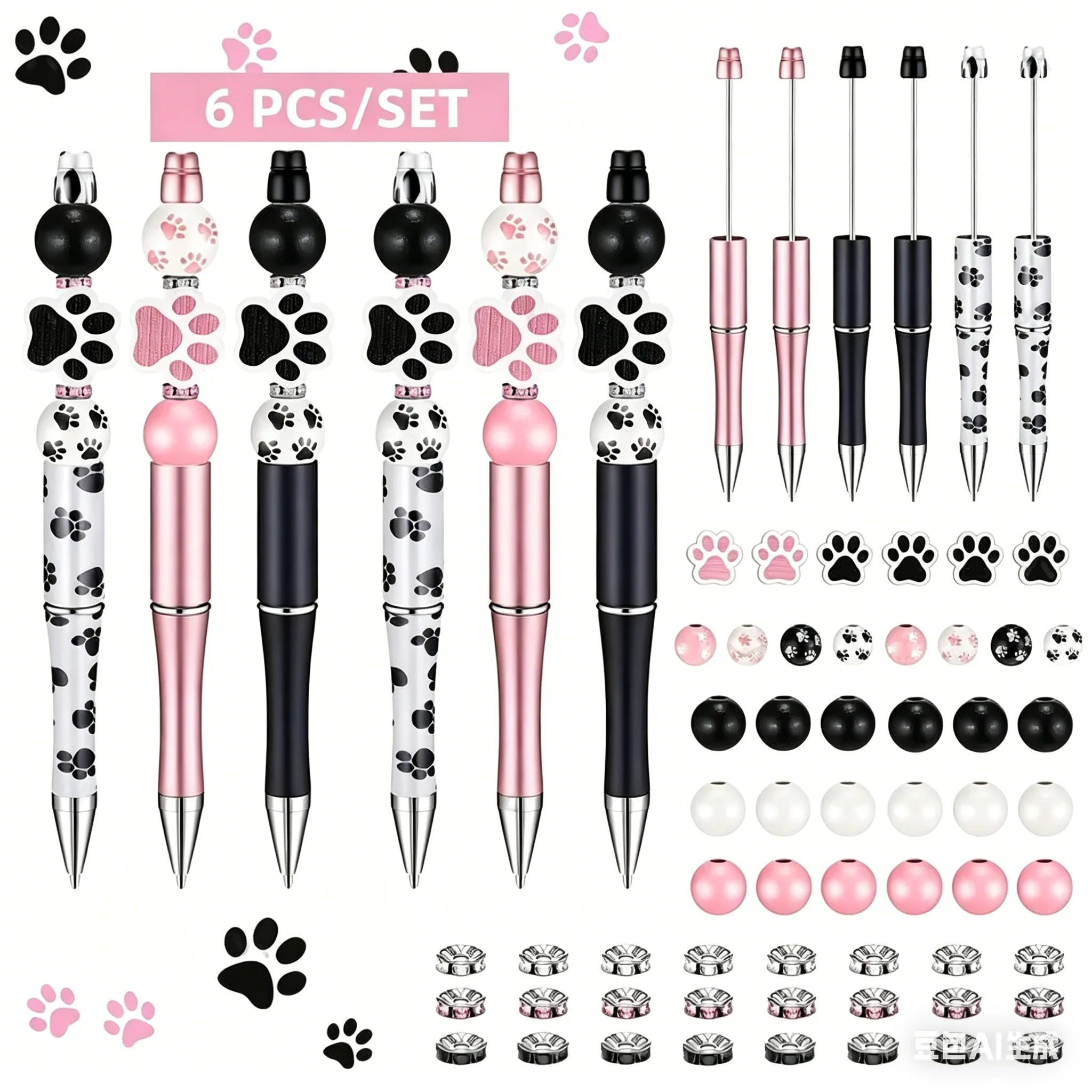 Creative Office Stationery 6PCS Dog Footprint Cartoon Style 