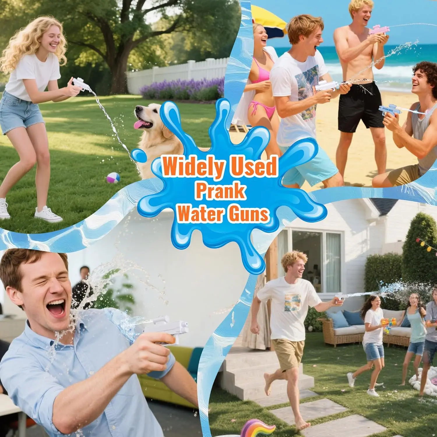 2-Wege-Wasserpistole, Scherzartikel, Wasserblaster, Stressabbau-Spielzeug, kleine Pistole, Sommer-Outdoor-Strand-Pool-Wasserspielzeug für Kinder und Erwachsene