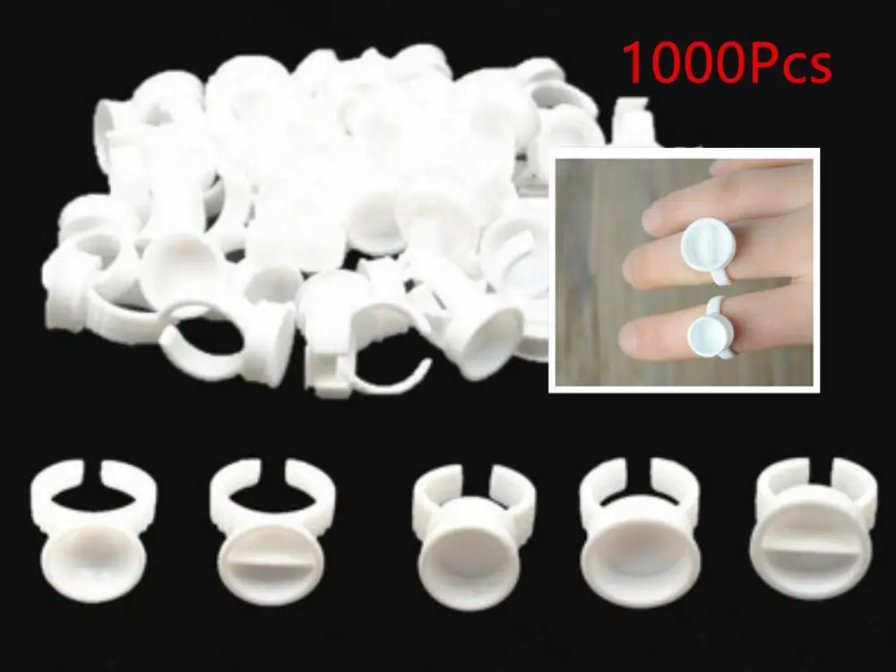 1000pcs  Plastic Disposable Microblading Tattoo Ink Cups Permanent Makeup Pigment Clear Holder Container Cap Tattoo Accessory