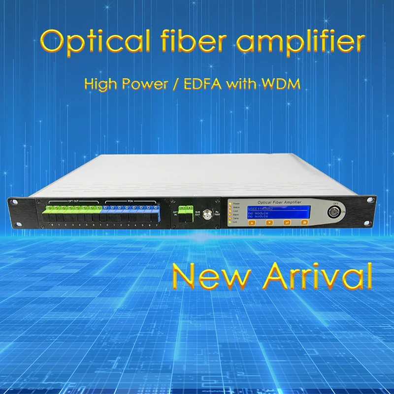 New 8-Port 22dBm EDFA, High Power Fiber Amplifier for PON/XGSPON, 1U w/ WDM, Factory Direct
