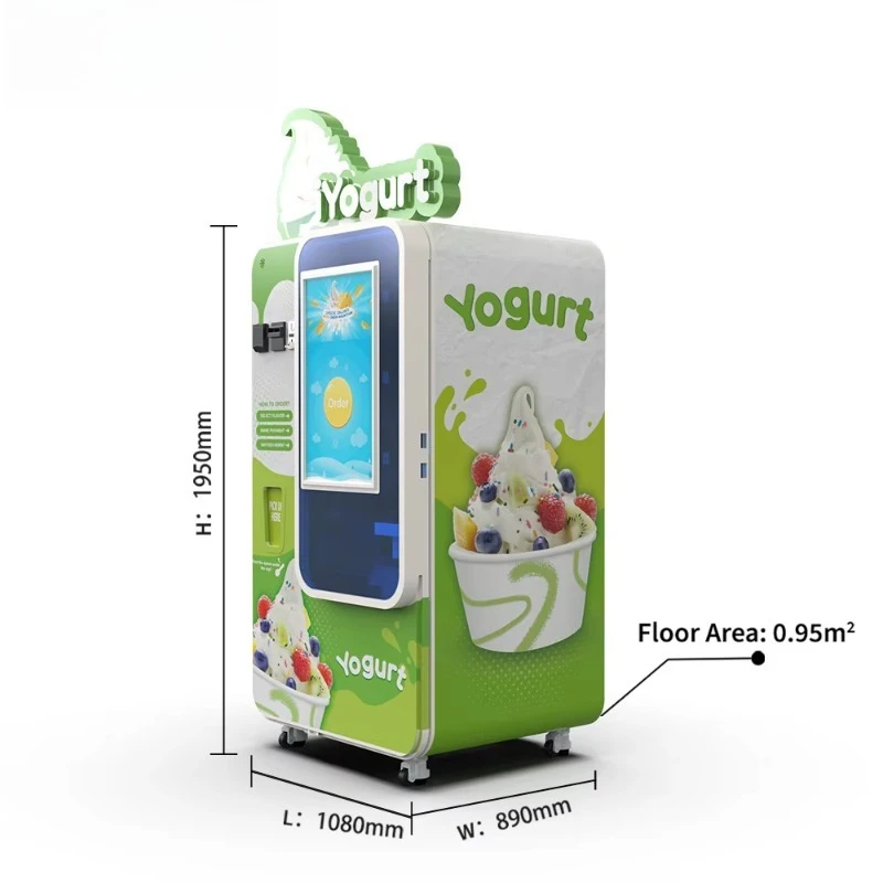Máquina Expendedora de Helados Comercial Personalizada, Totalmente Automática, con Pantalla Táctil, Autoservicio 24/7, Centro Comercial