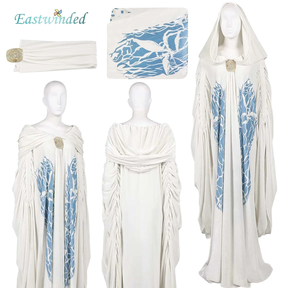 Padme косплей Amidala белый плащ фильм космическая битва костюм для ролевых игр для женщин женский Хэллоуин карнавальные наряды для вечеринок платье