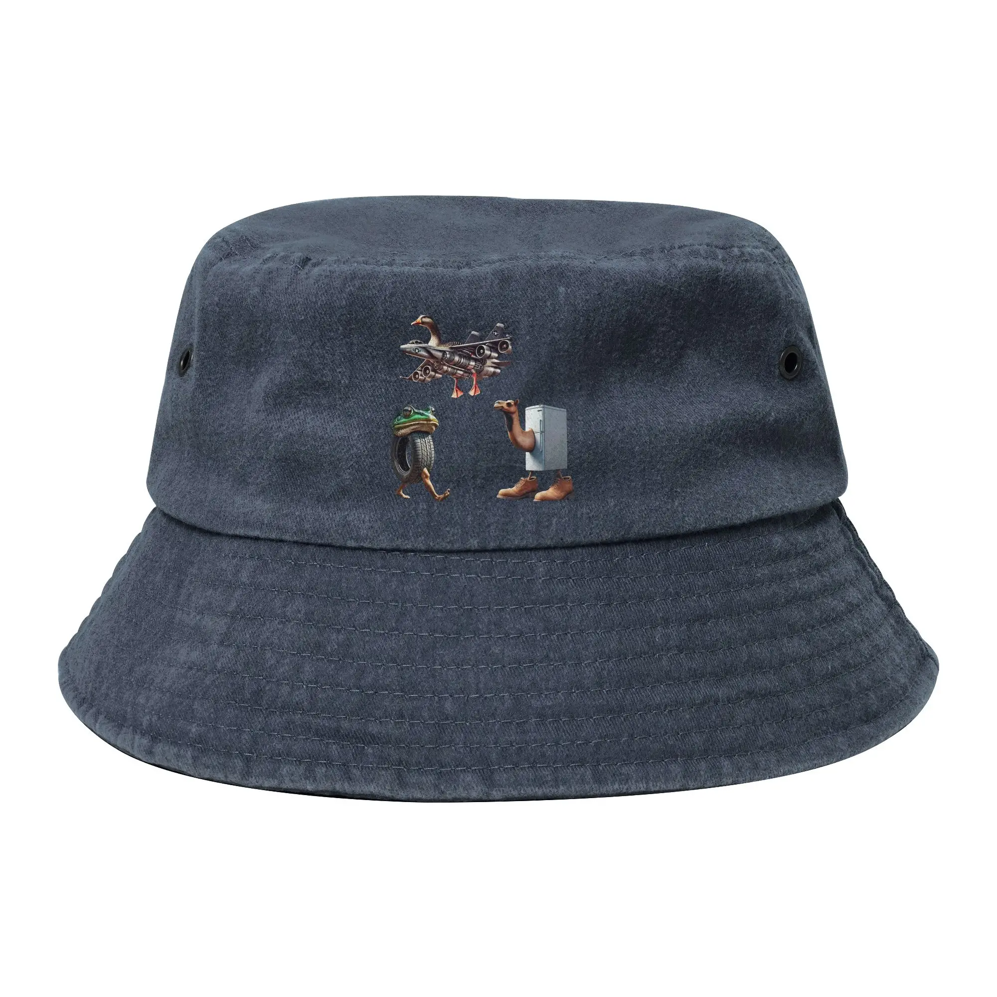 Italian Brainrot Pack 3 Bucket Hat Unisex Camping Italian Brainrot  Distressed Washed Fishing Caps Spring Picnic  Bob Hat