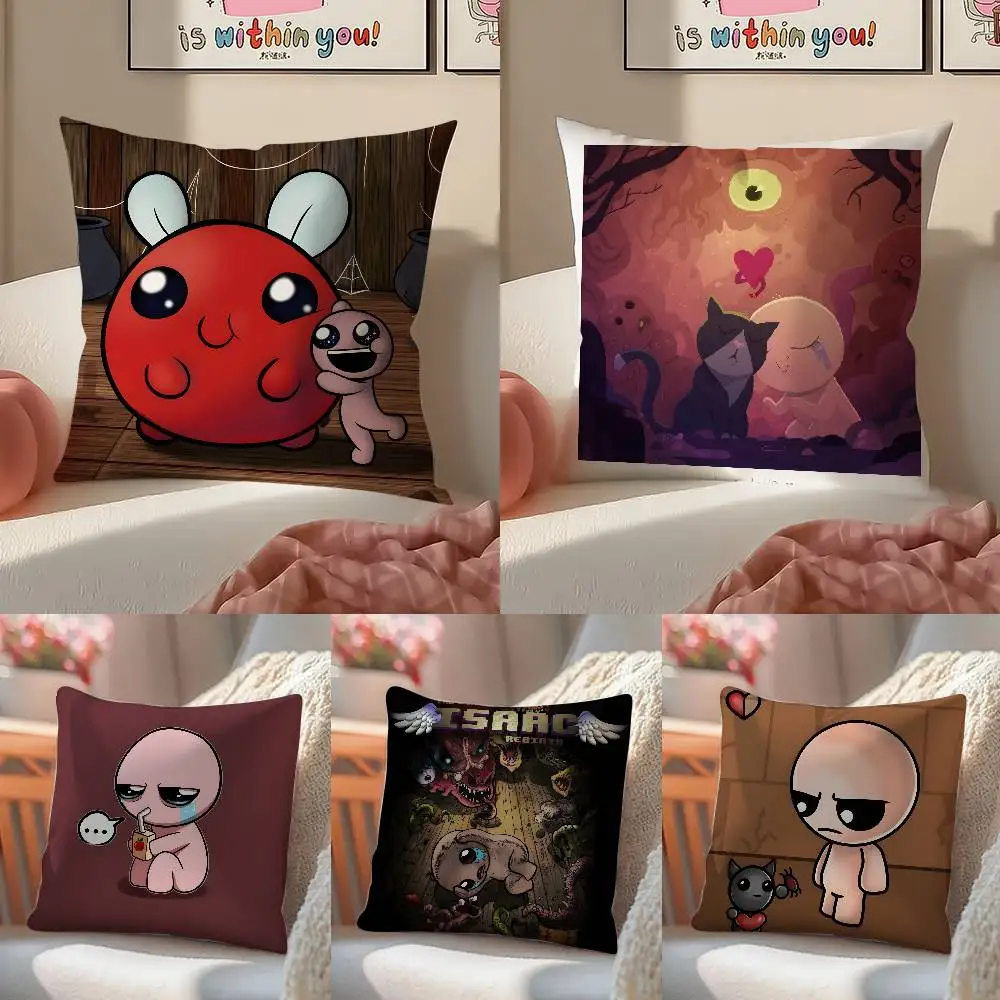 Roguelike Game The Binding of Isaac-B Pillow Case Anti-dustmite Pillowcase Invisible zipper silky short plush Sofa cushion cover