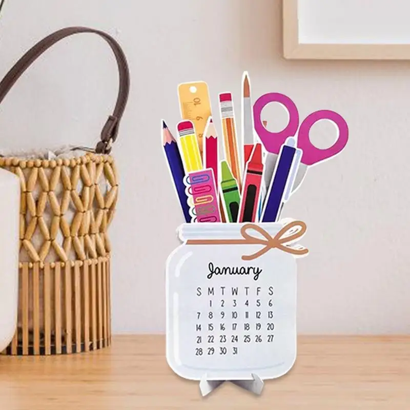 12 Month Calendar 2025 Planner Calendar January 2025-December 2025 Jar Shape Small Table Calendar For To-do List Appointments
