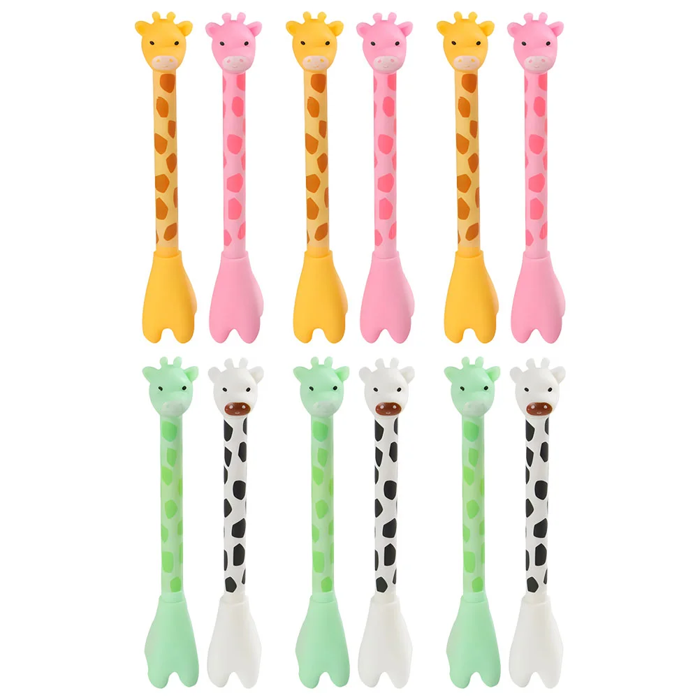 

12 Pcs Giraffe Ballpoint Pen Writing Pens for Girls Cute Gel Student Accessories Office