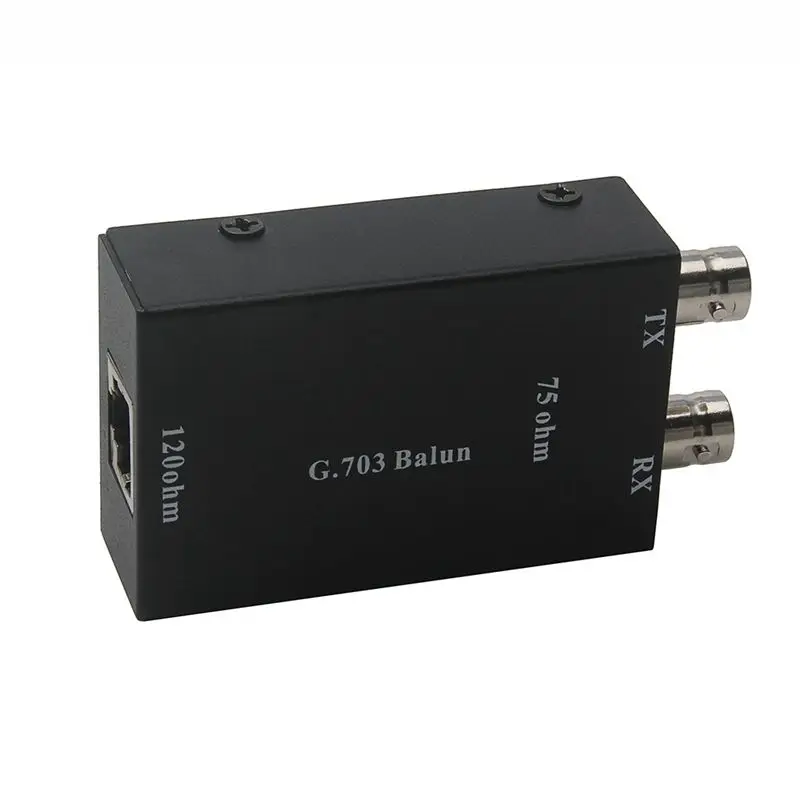 BNC To RJ45 Transmitter E1 Converter Balanced To Unbalanced 75 Ohms To 120 Ohms Impedance G.703 Coaxial