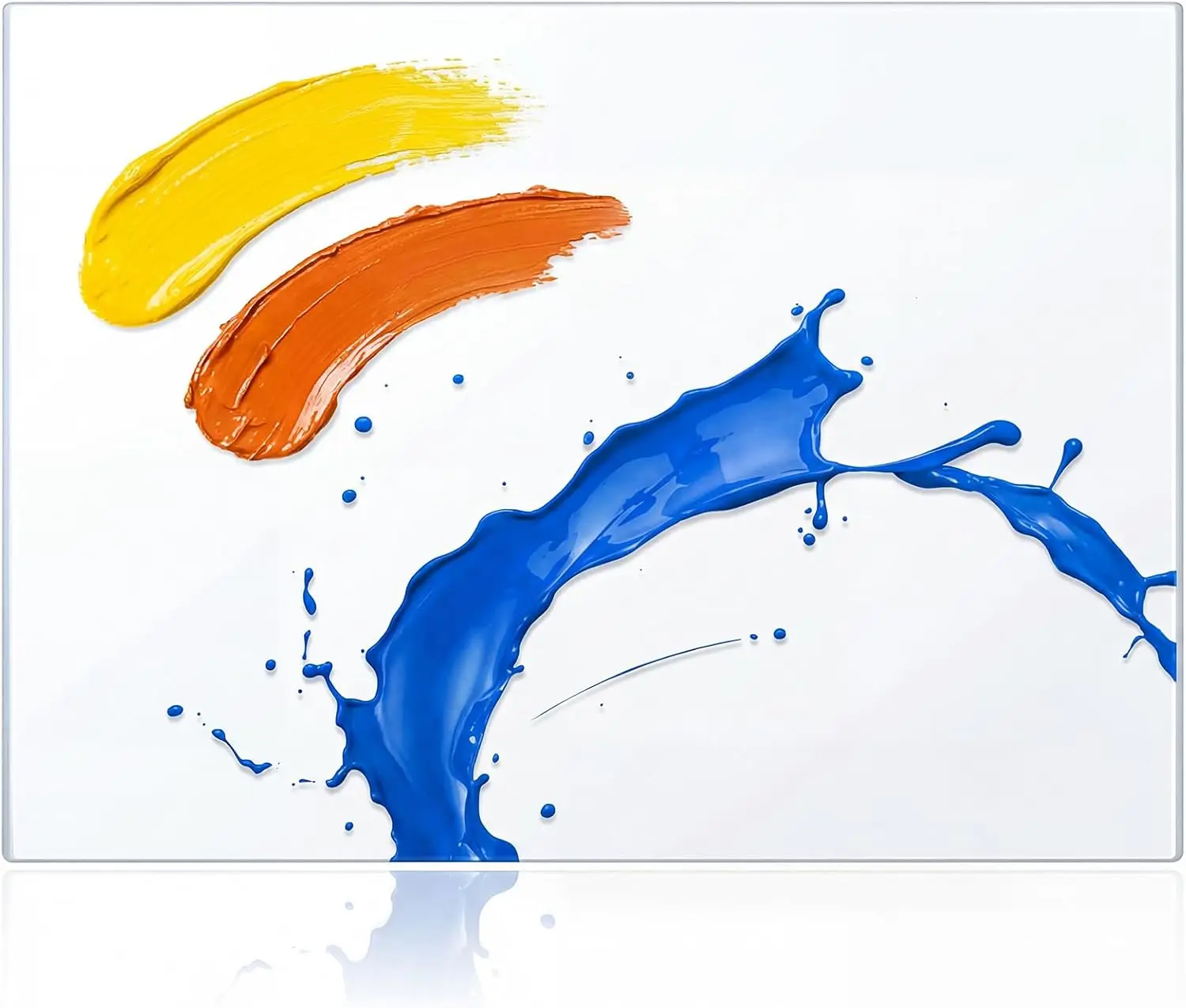 

1 Pcs 12 x 16 Inches White Tempered Glass Palette for Oil Painting Keeps Wet Paint Fresh Scratch Resistant Easy Clean up