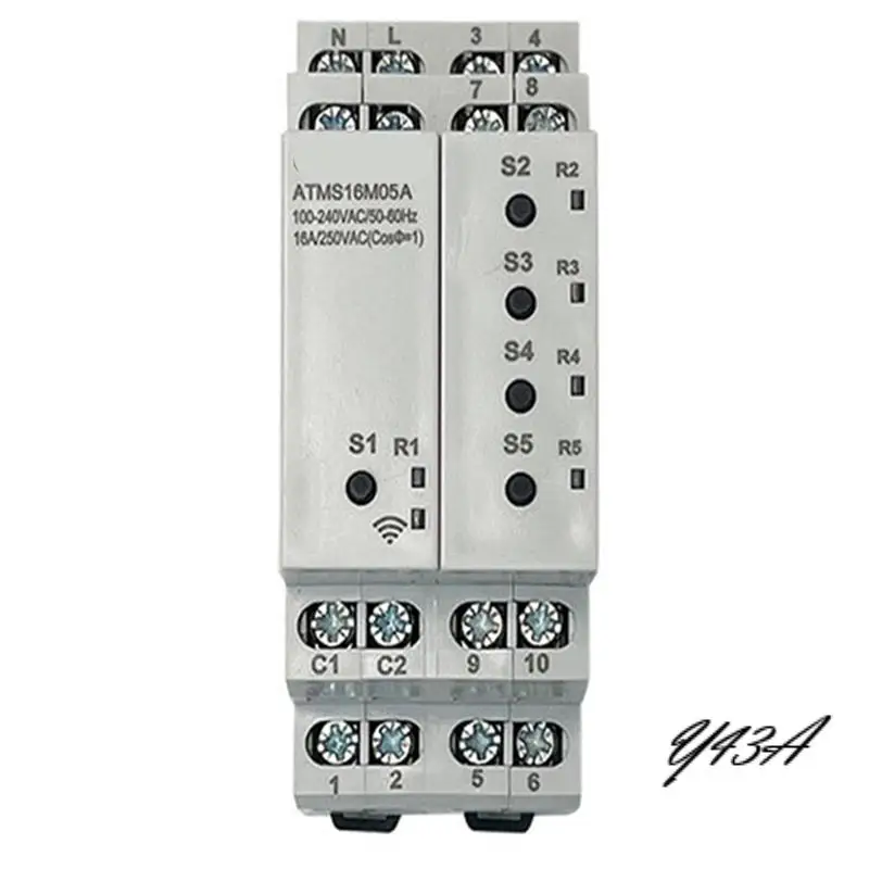 

Y43A-ATMS16M05A Wireless Intelligent Rail Timing Control Switch, Mobile Phone Operated