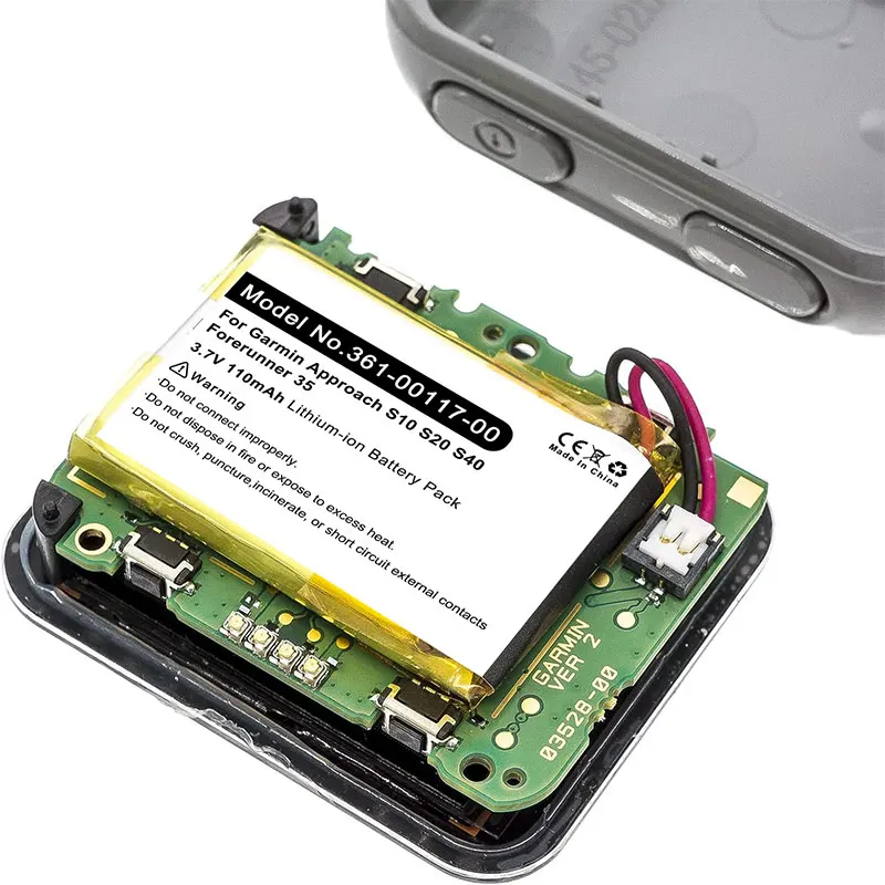Li-ion Battery 361-00117-00 For GARMIN Forerunner 30 35 Rechargeable Battery 110mAh GPS Running Part Replacement