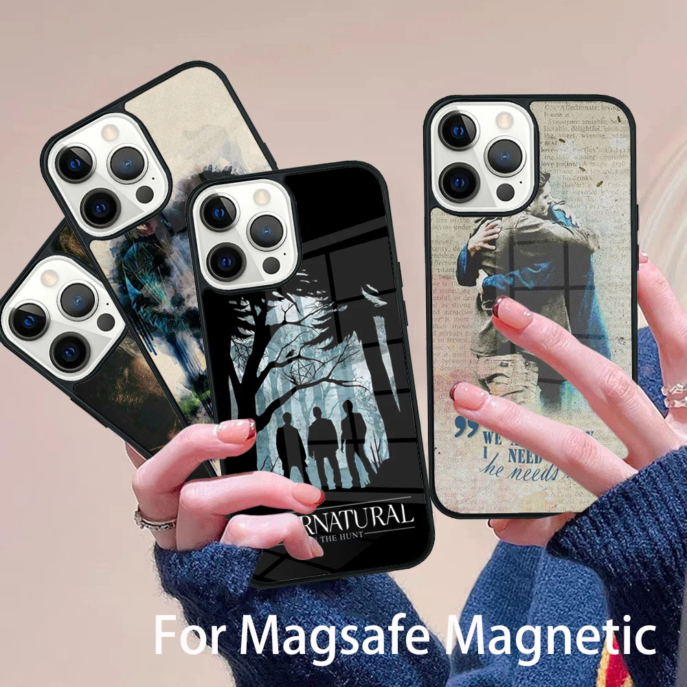 

Supernatural SPN Dean Sam Phone Case Magesafe Magnetic Wireless Charge Cover For IPhone 16 11 12 13 14 15 Pro Max Plus Mini