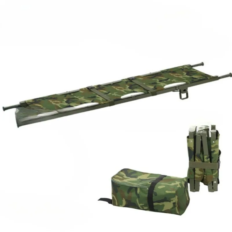 First aid stretcher, stretcher aluminum four folding stretcher with portable bag
