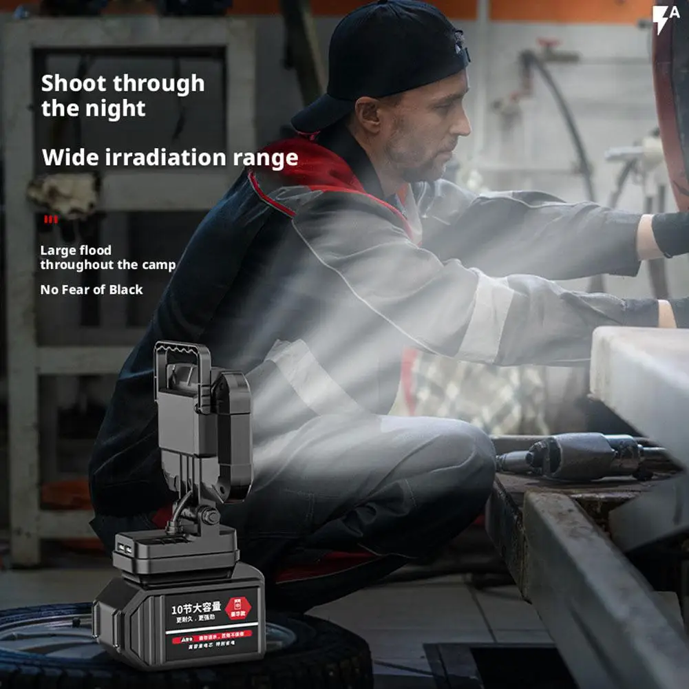 اللاسلكي LED ضوء العمل موقع العمل أداة الأضواء لماكيتا 18 فولت بطارية مصباح كشاف ضوء مصباح يدوي (لا بطارية) Y2K0 #6