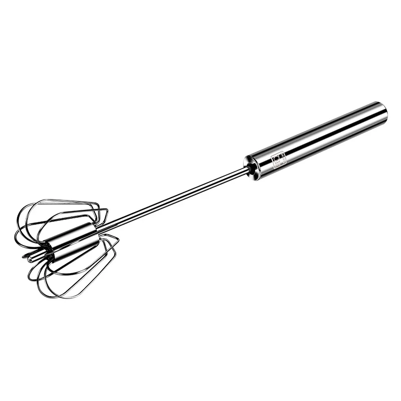 F-104 Semi-Automatic Egg Beater Manual Hand Mixer Self Turning Egg Stirrer Kitchen Accessories 304 Stainless Steel Tools