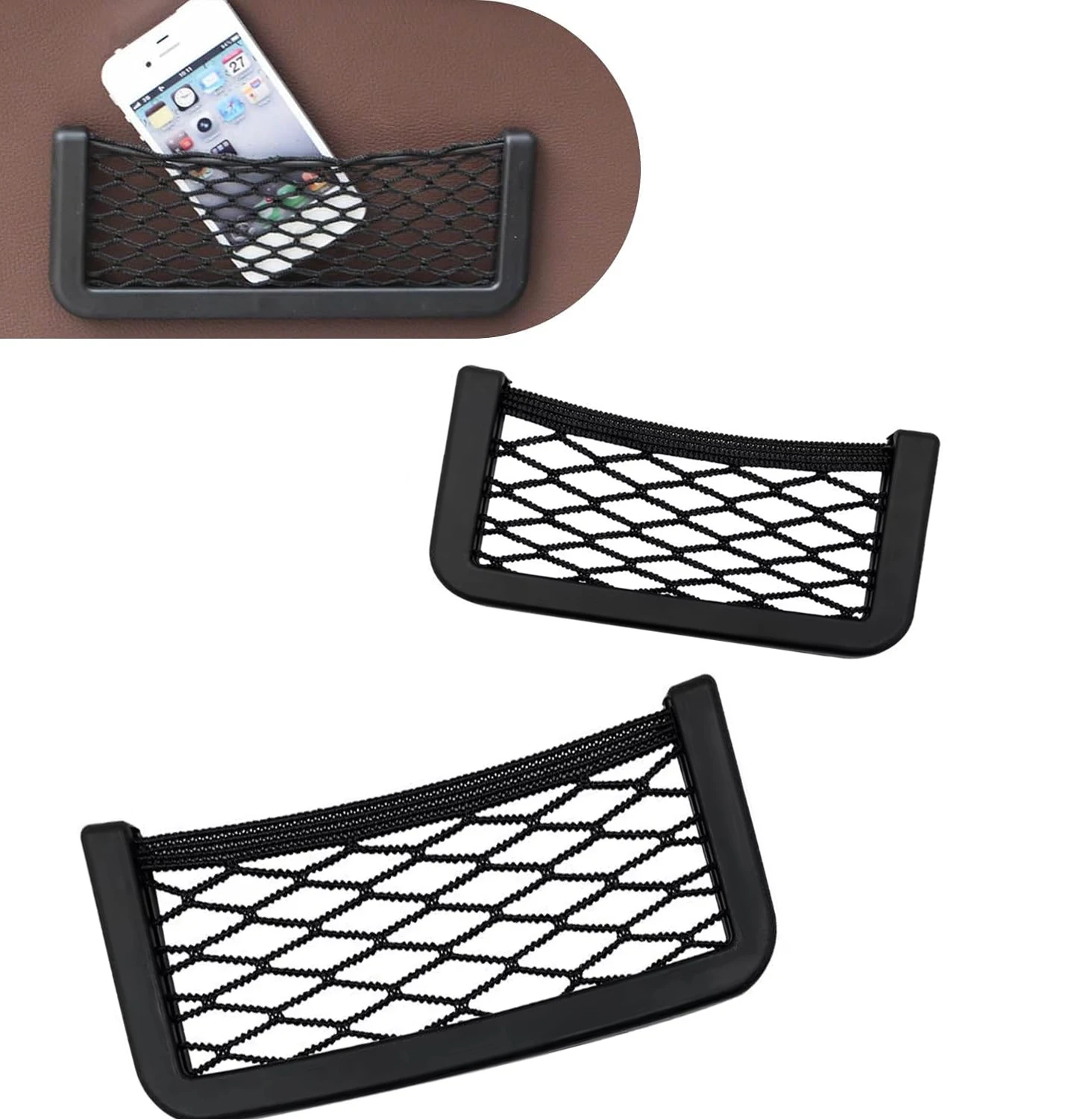 

2 шт. пластиковая рама, автомобильная грузовая сетка, карман для хранения автомобиля, аксессуары для кемпера на колесах для внутренних сеток для хранения