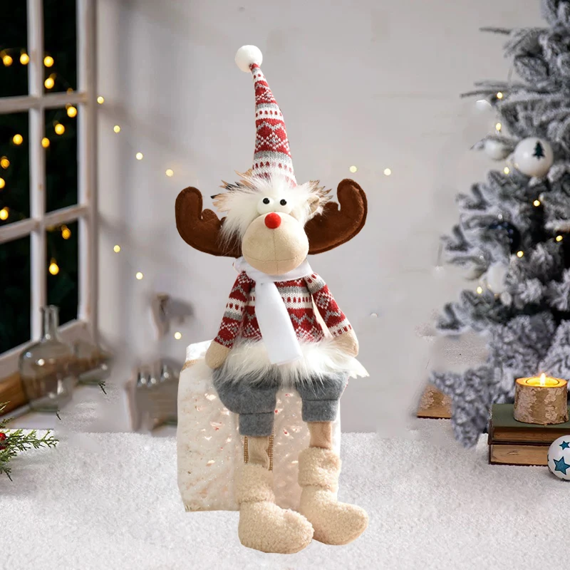 

Navidad Рождественские украшения с оленями Новогодние елочные украшения Фигурки Рождественские украшения в виде лося для дома Windown