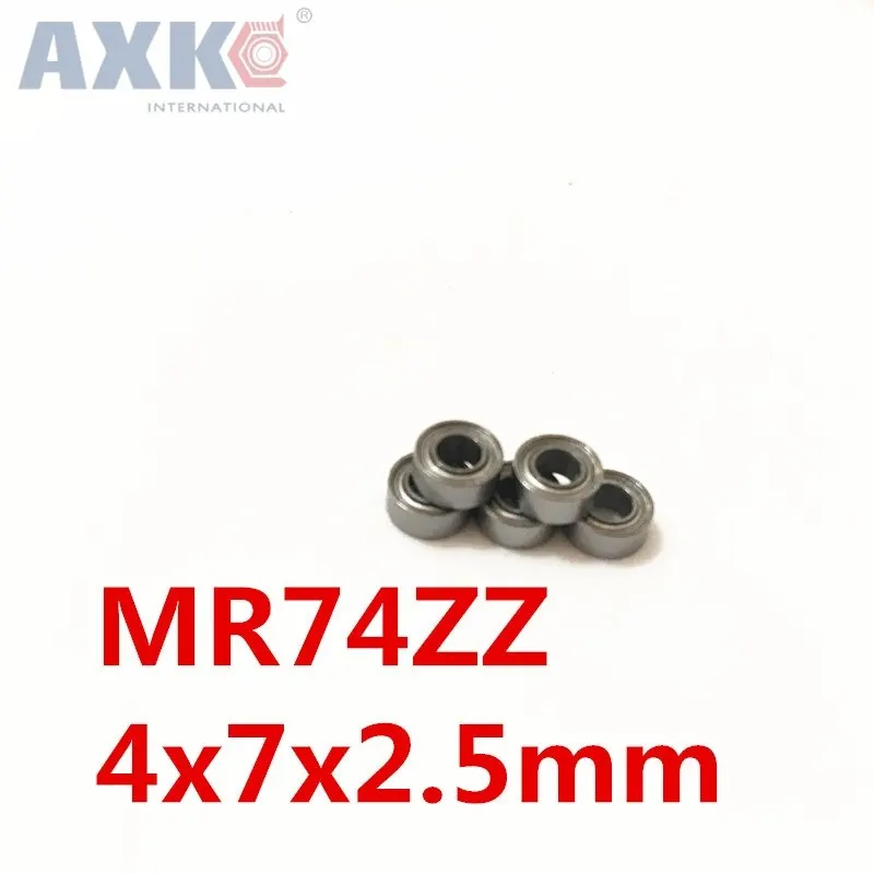 Axk Free Shipping 10 Pcs Mr74zz Abec-5 4x7x2.5 Mm Deep Groove Ball Bearings Mr74 / L-740 Zz