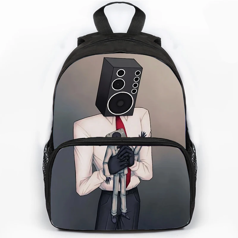 Sac à Dos Imprimé de Toilette Skibidi pour Enfant, Cartable de Voyage en Toile, Grands Étudiants, Cartable Anime Cosplay pour Garçons et Bol