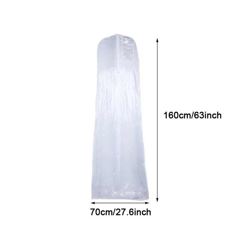 Water Dust Proof Cover PVC For Ceremonial Dress Hanging Organizers Transparent Women Robe Wedding Dress Clothes Storage Bag