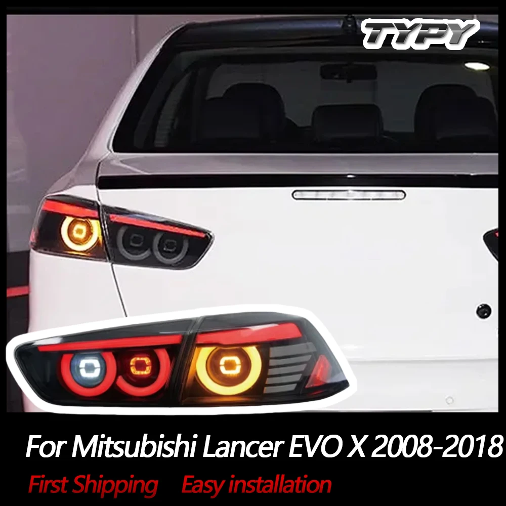 

TYPY Car Tail Lights For Mitsubishi Lancer EVO X 2008-2018 LED Car Tail Lamps Daytime Running Lights Dynamic Turn Signals
