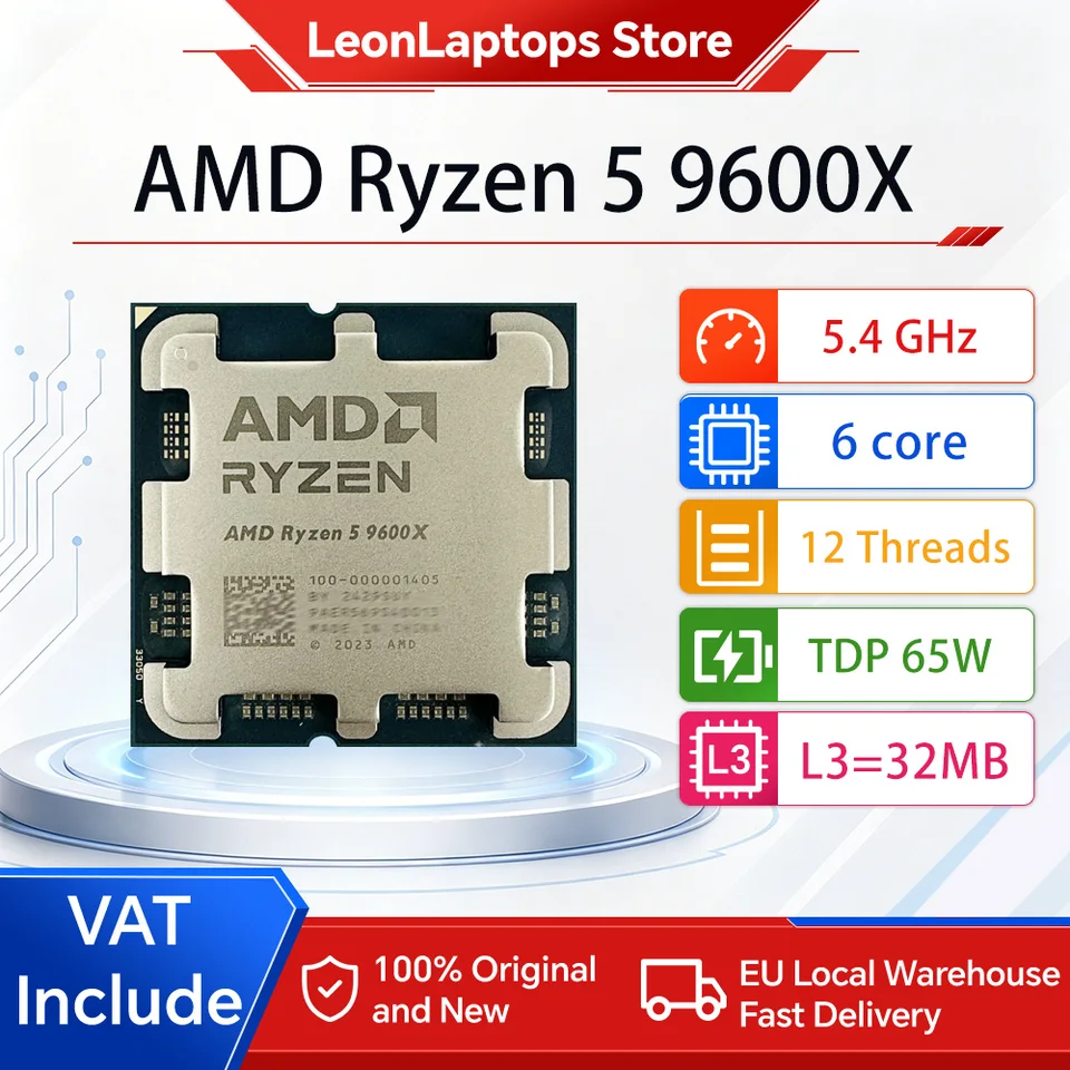 AMD Ryzen 5 9600X Original R5 9600X 6-Core 12-Thread 3.9 GHz 4NM