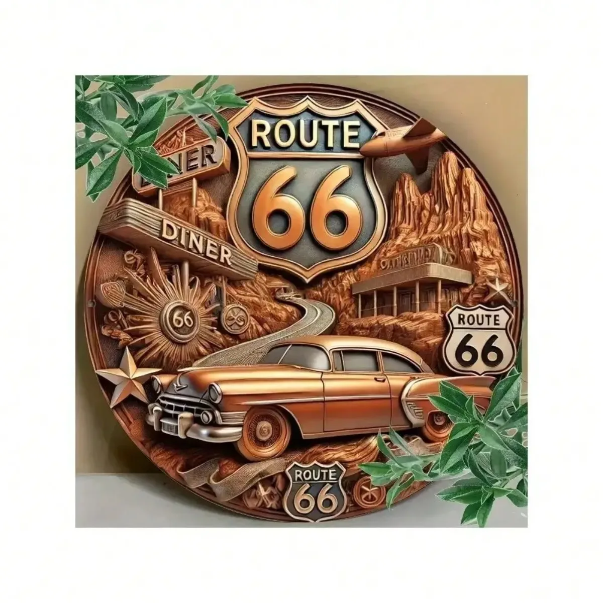 Weather-Resistant Antique Route Outdoor Decorative Art Durable Patio Garden Decor