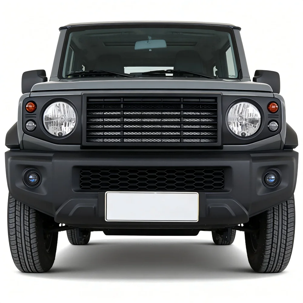 

Defender Look Front Grille for Suzuki Jimny 2019- JB74, Black ABS Mesh Grill Cover Direct Replacement, Exterior Accessory,JMN144