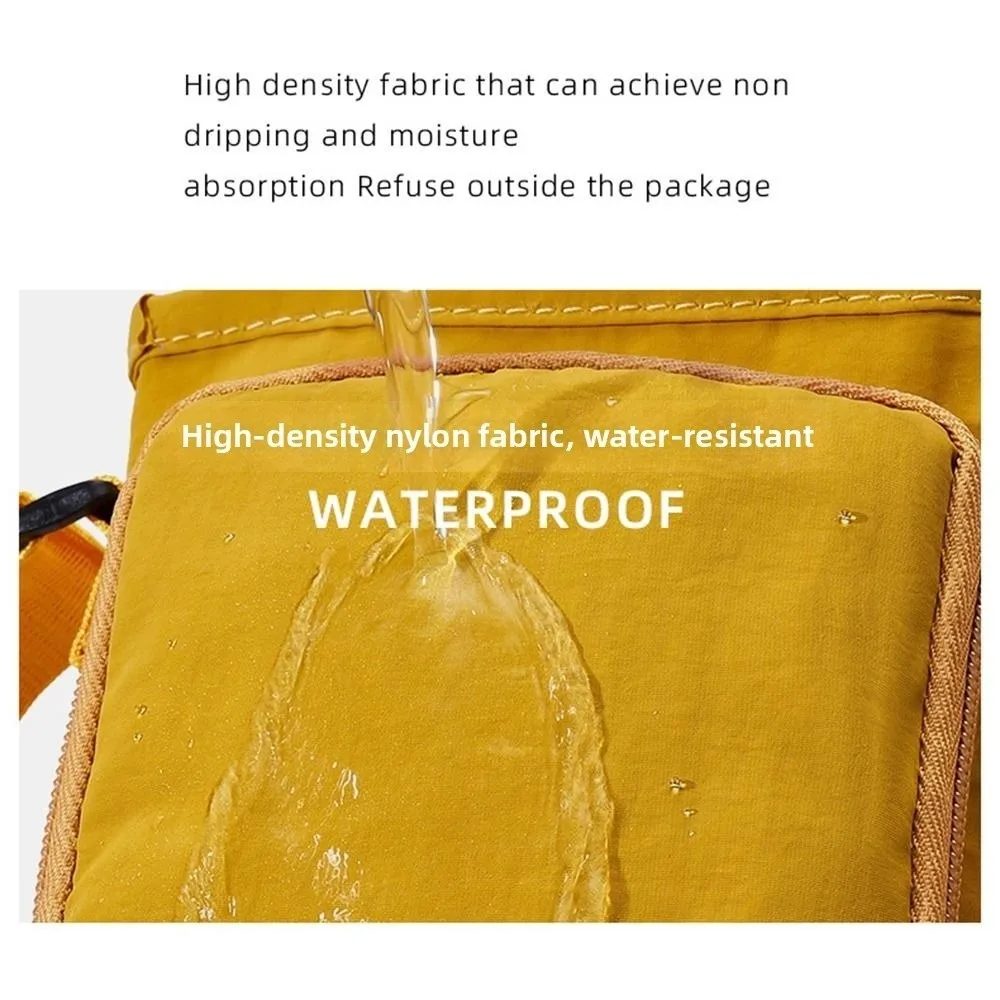 Fashion Waterproof Water Bottle Carrier Bag Adjustable Simple Crossbody Cell Phone Bag Cloth Shoulder Bag Camping