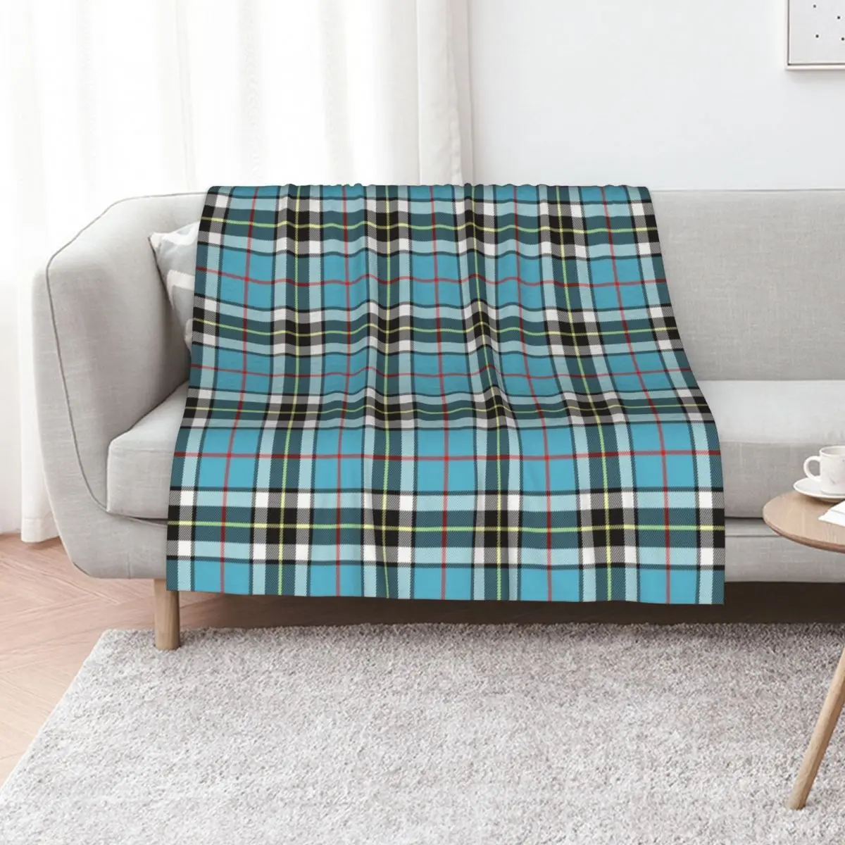 Thompson Blue Scottish Tartan Throw Blanket Tourist Soft Big Bed covers Furrys Kid'S Decorative Sofas Blankets