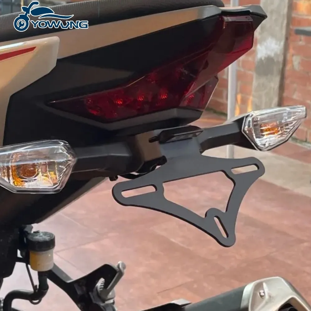 دراجة نارية لوحة ترخيص حامل الذيل دعامة إضاءة الحاجز مزيل لكاواساكي نينجا 250 400 500 Z400 Z250 Z500 2018-2025 #3