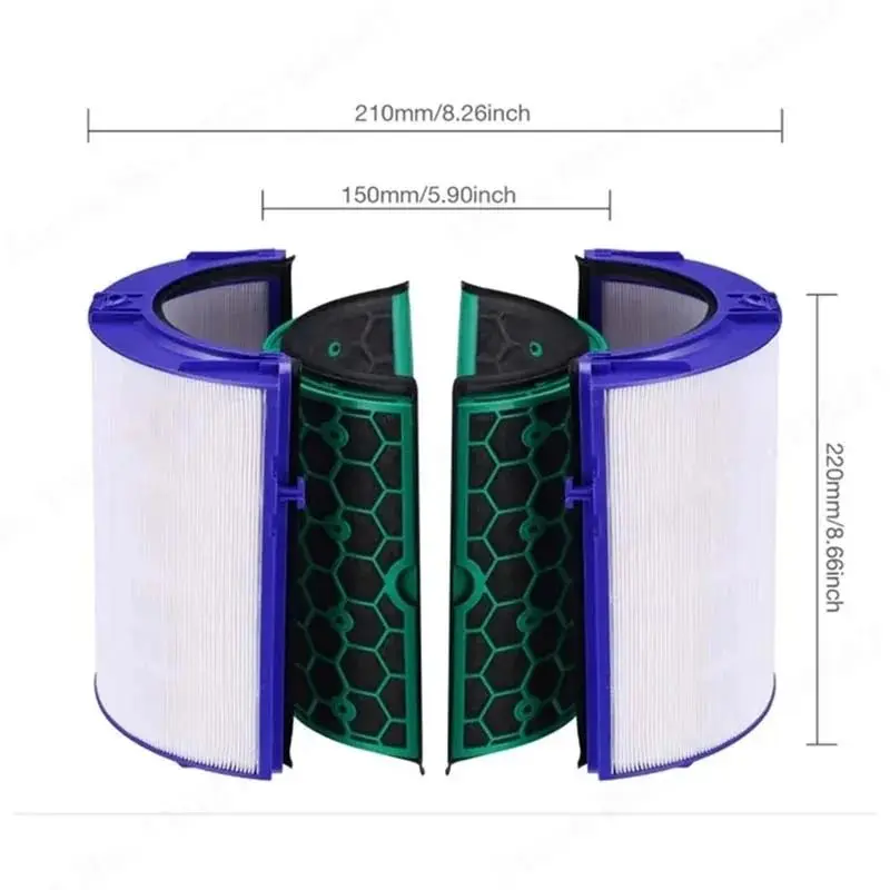 Carbon Filter For Dyson TP04 HP04 DP04 P05 HP05 Pure Cool Hepa Purifier Sealed Two Stage 360 Degree Filter System Accessories