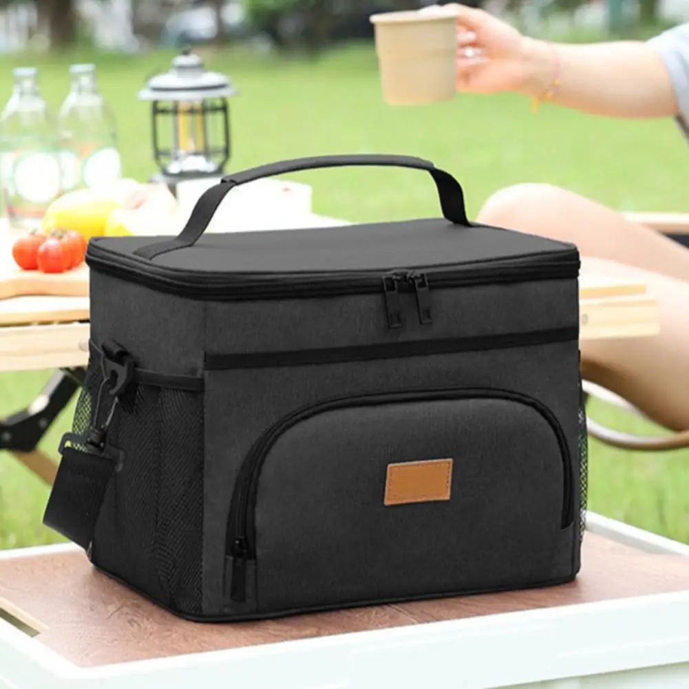 

Food-safe Insulation Bag Insulated Leak-proof Picnic Bag with Adjustable Straps Food Organizer Tote Capacity 3-layer for Outdoor